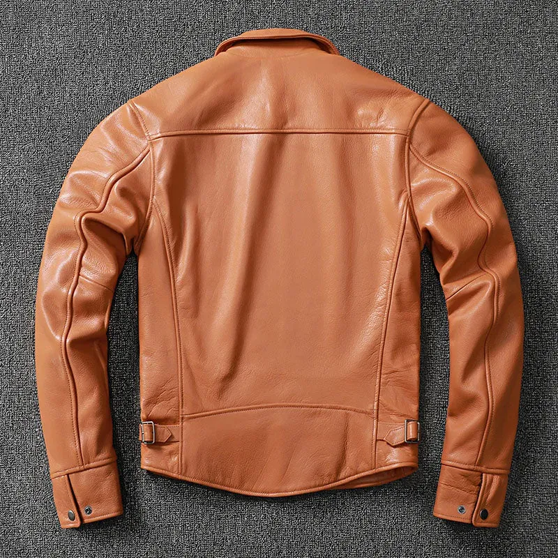 Sleek Leather Jacket Elegance