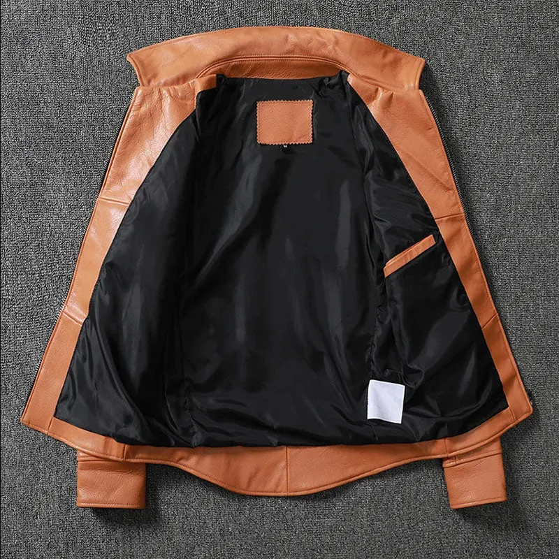 Sleek Leather Jacket Elegance