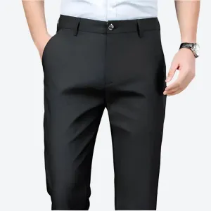 Slim-Fit Classic Buttoned Dress Pants