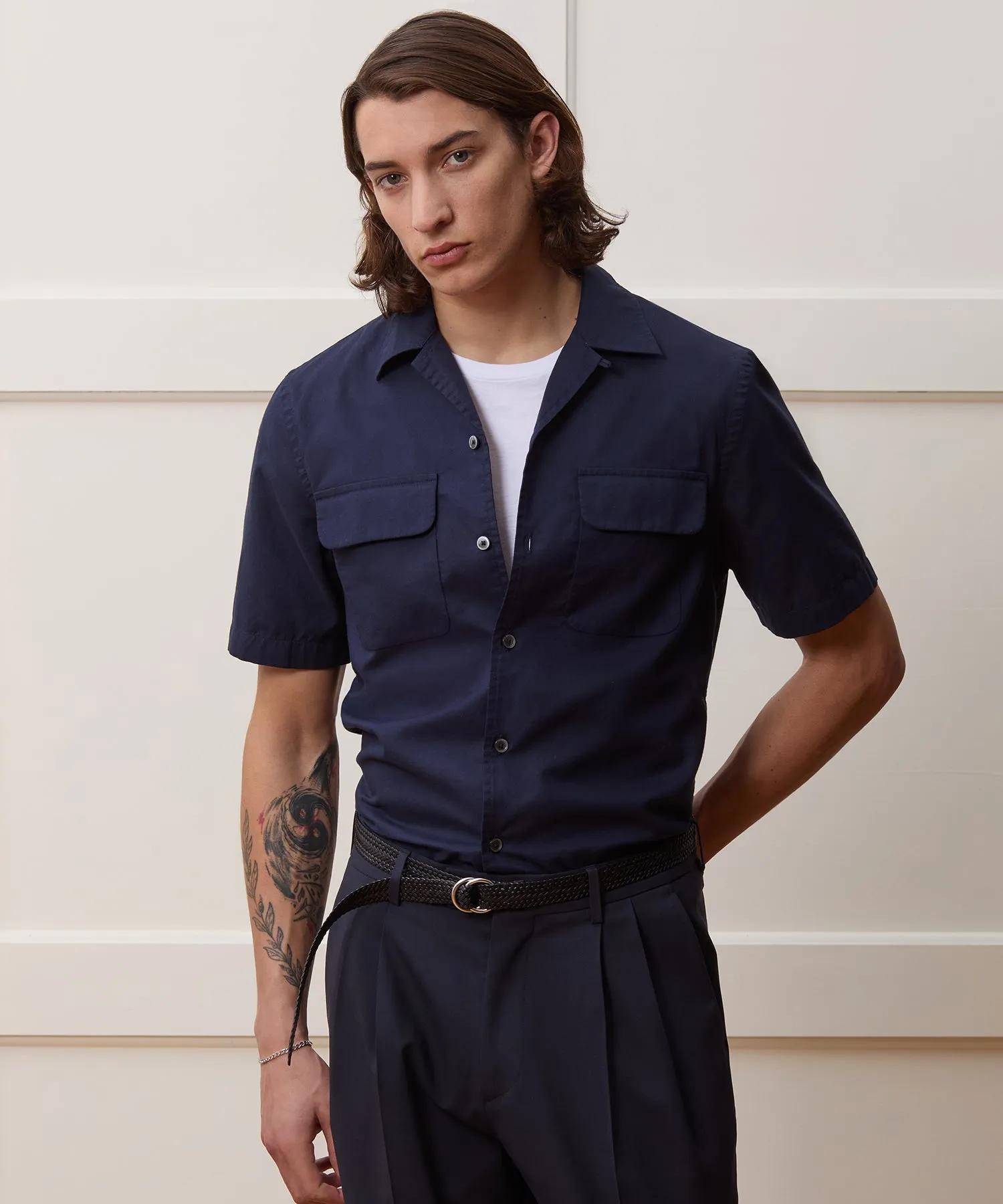 Slim Fit Micro Oxford Shirt