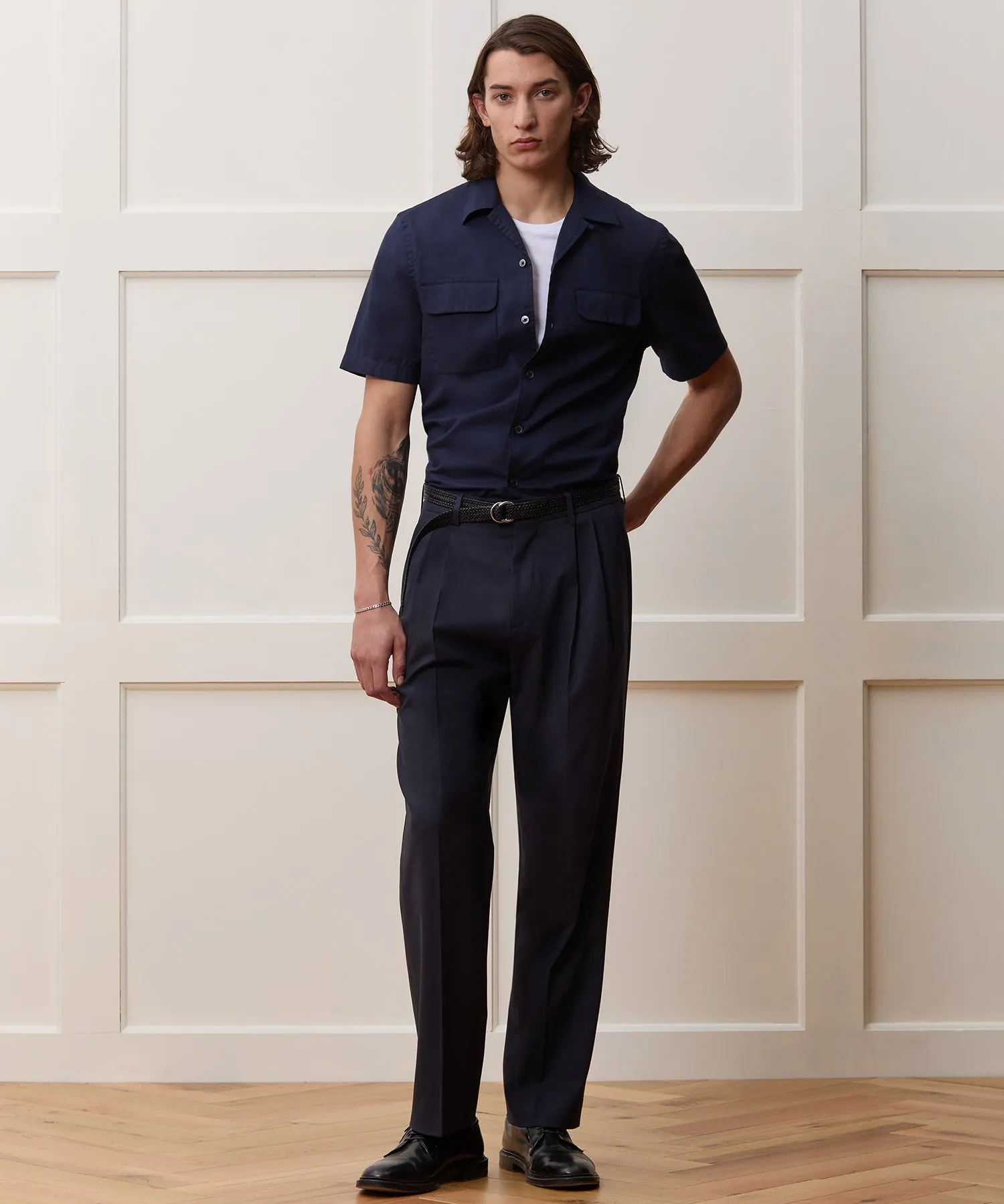 Slim Fit Micro Oxford Shirt