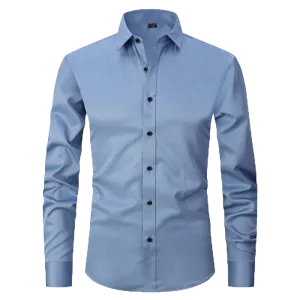 slim fit simple shirt-D190 | Inspanda