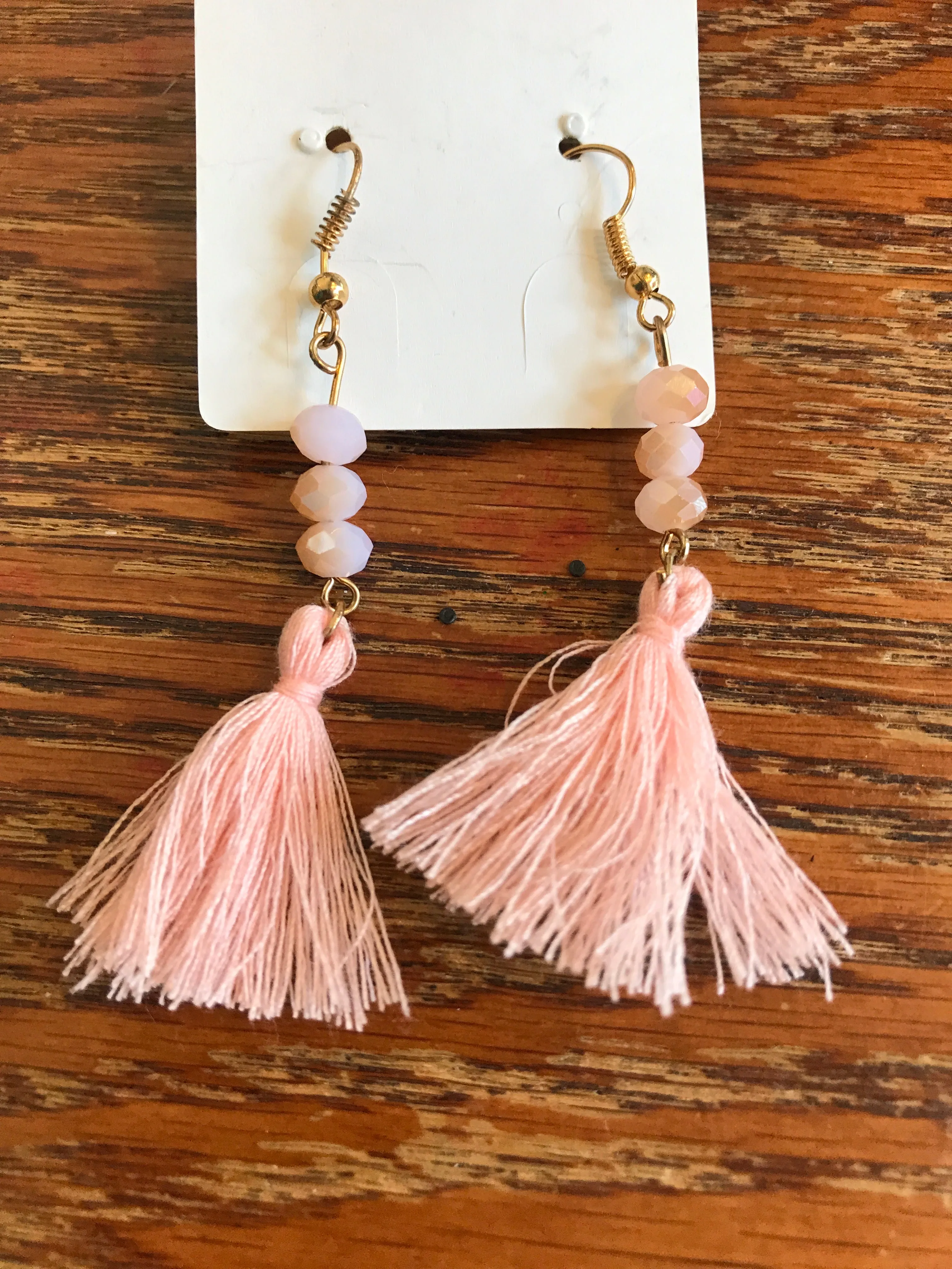 Small Beaded Tassel Earrings
