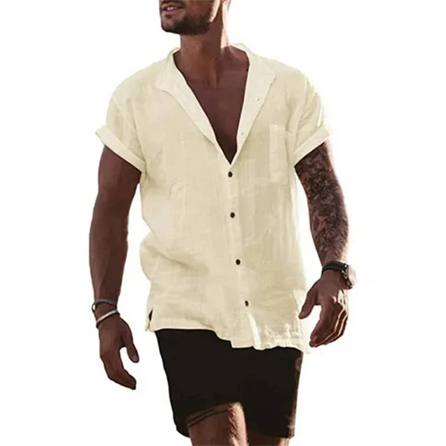 Sommerbrise Cotton Linen Herrenhemden