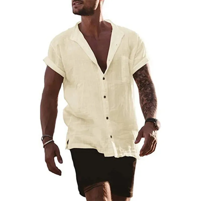 Sommerbrise Cotton Linen Herrenhemden