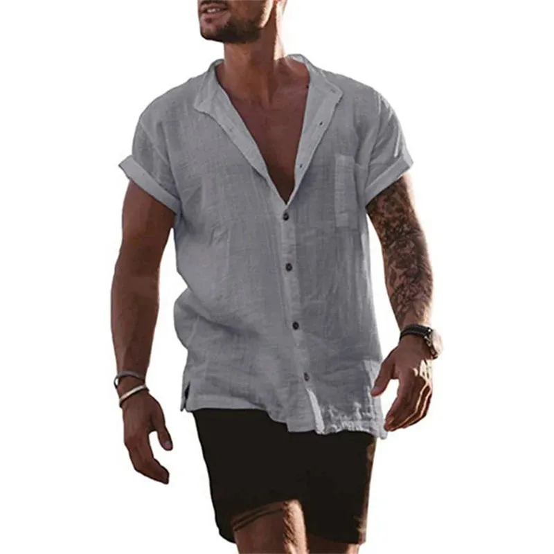 Sommerbrise Cotton Linen Herrenhemden