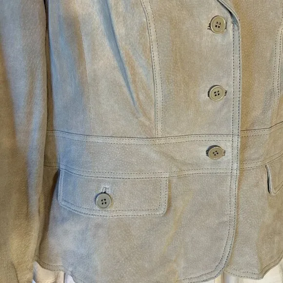 St.John's Bay SZ XL Tan Suede Leather Jacket Western Old Money Timeless Ranch