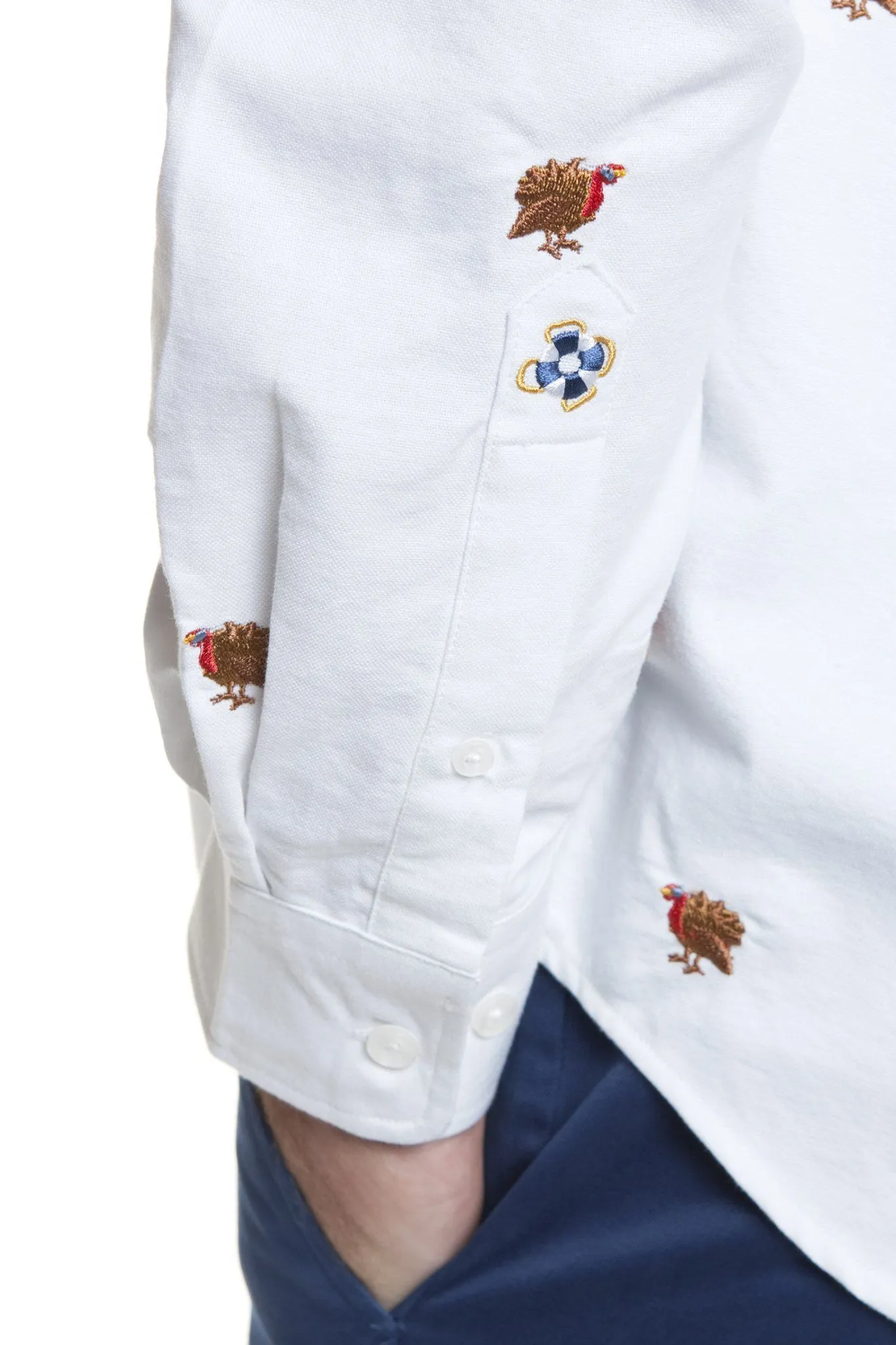 Straight Wharf Shirt White Oxford with Turkey
