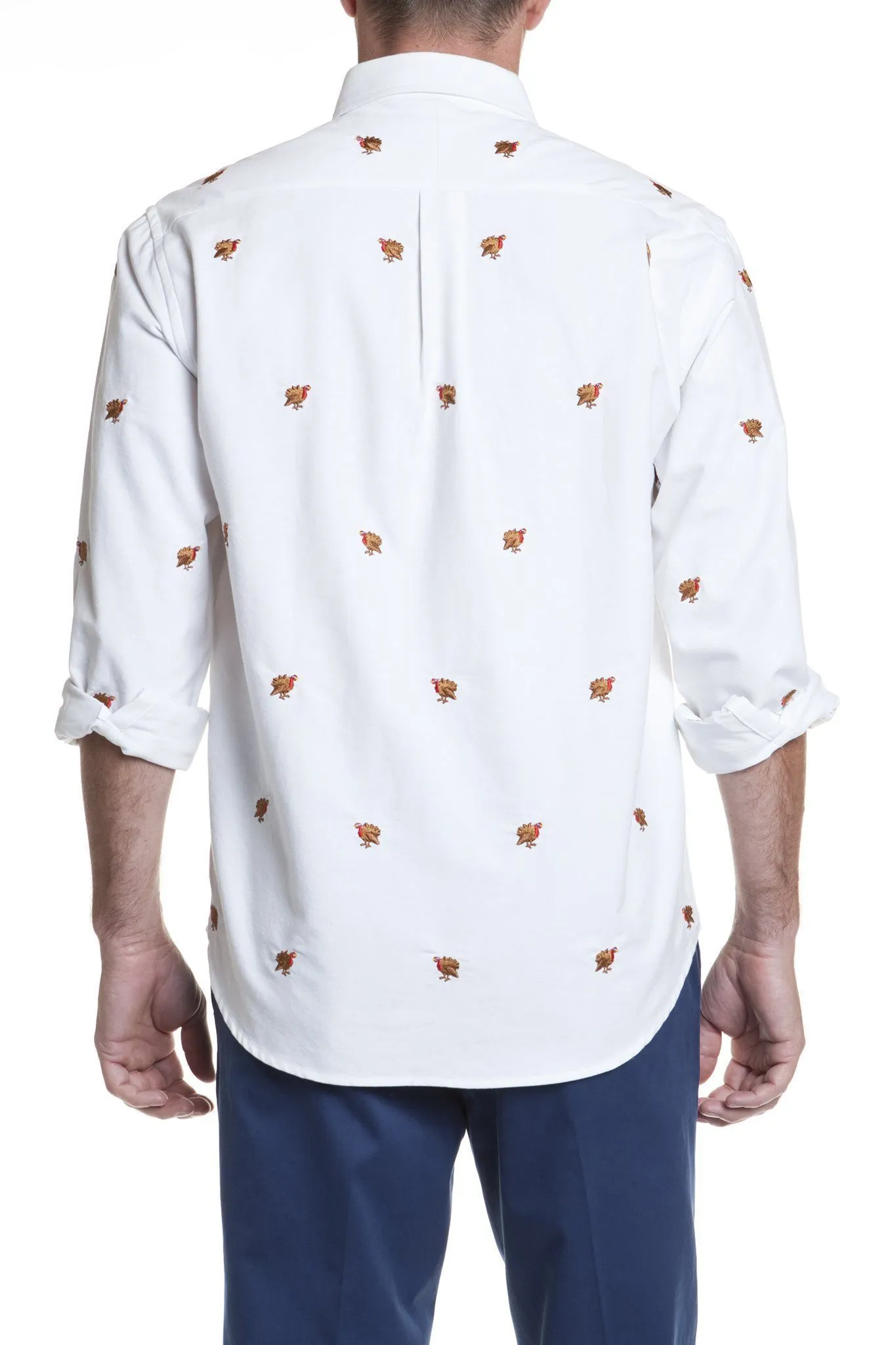 Straight Wharf Shirt White Oxford with Turkey