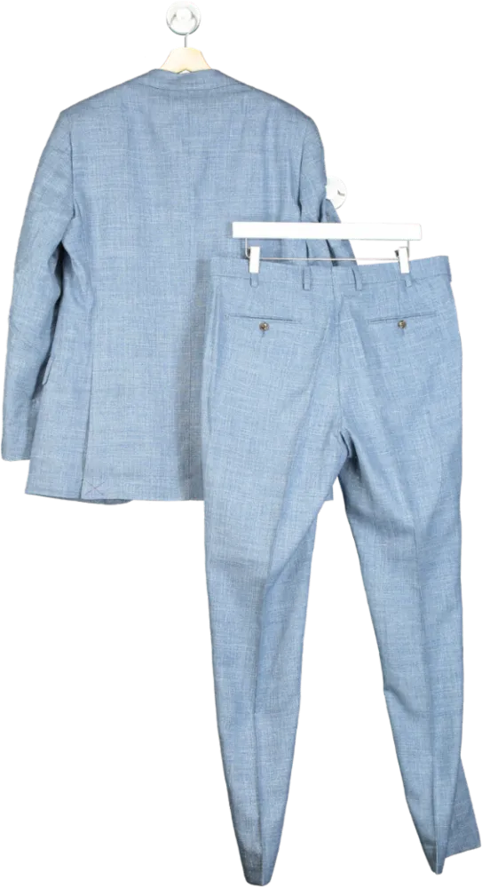Suitsupply Light Blue Lazio Single Breasted Tailored fit  Suit 2-piece SZ52 UK 42