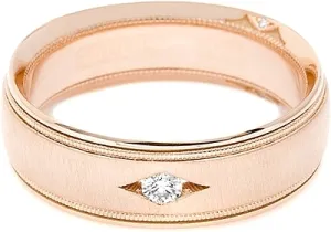 Tacori Men's Diamond Wedding Band With Satin Finish 7.0mm