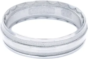 Tacori Men's Wedding Band With Crescent Design 6.0mm