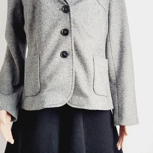 𝅺TALBOTS Petite Wool Blend Warm Career Wear Blazer Sz 12P