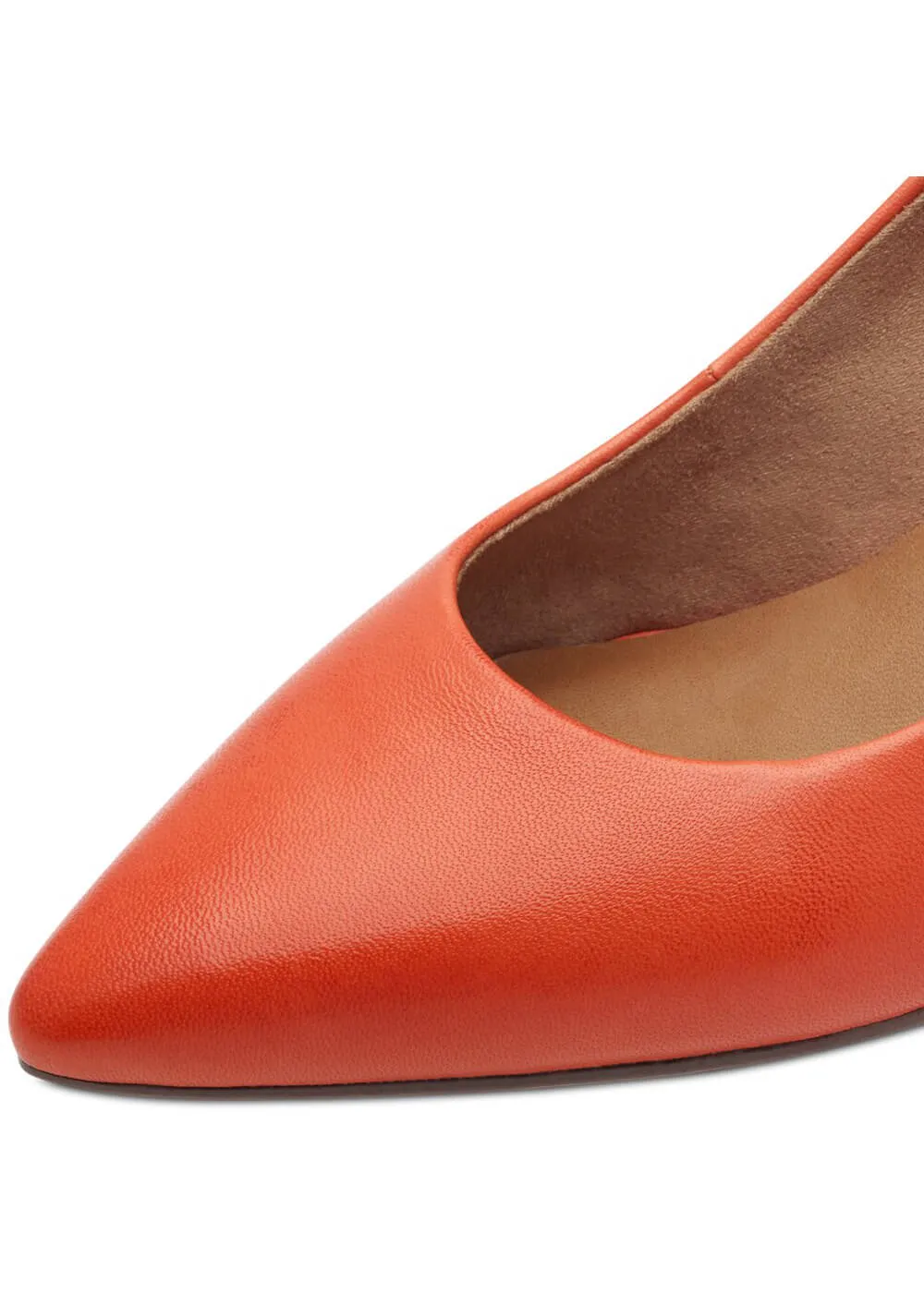Tamaris Carrie Leather Pumps Orange