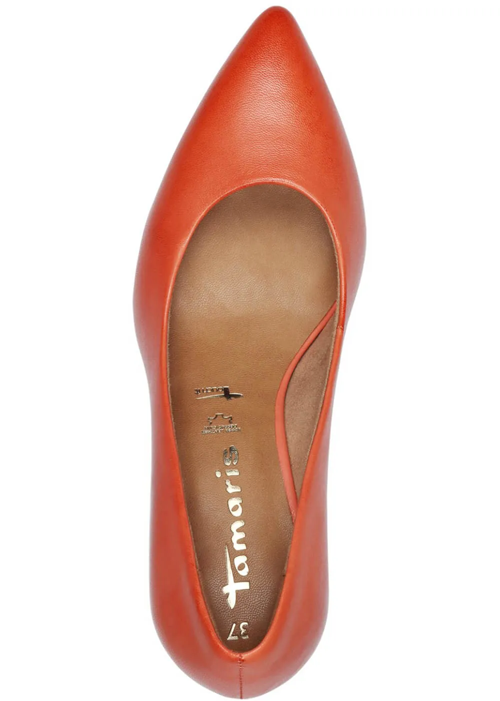 Tamaris Carrie Leather Pumps Orange