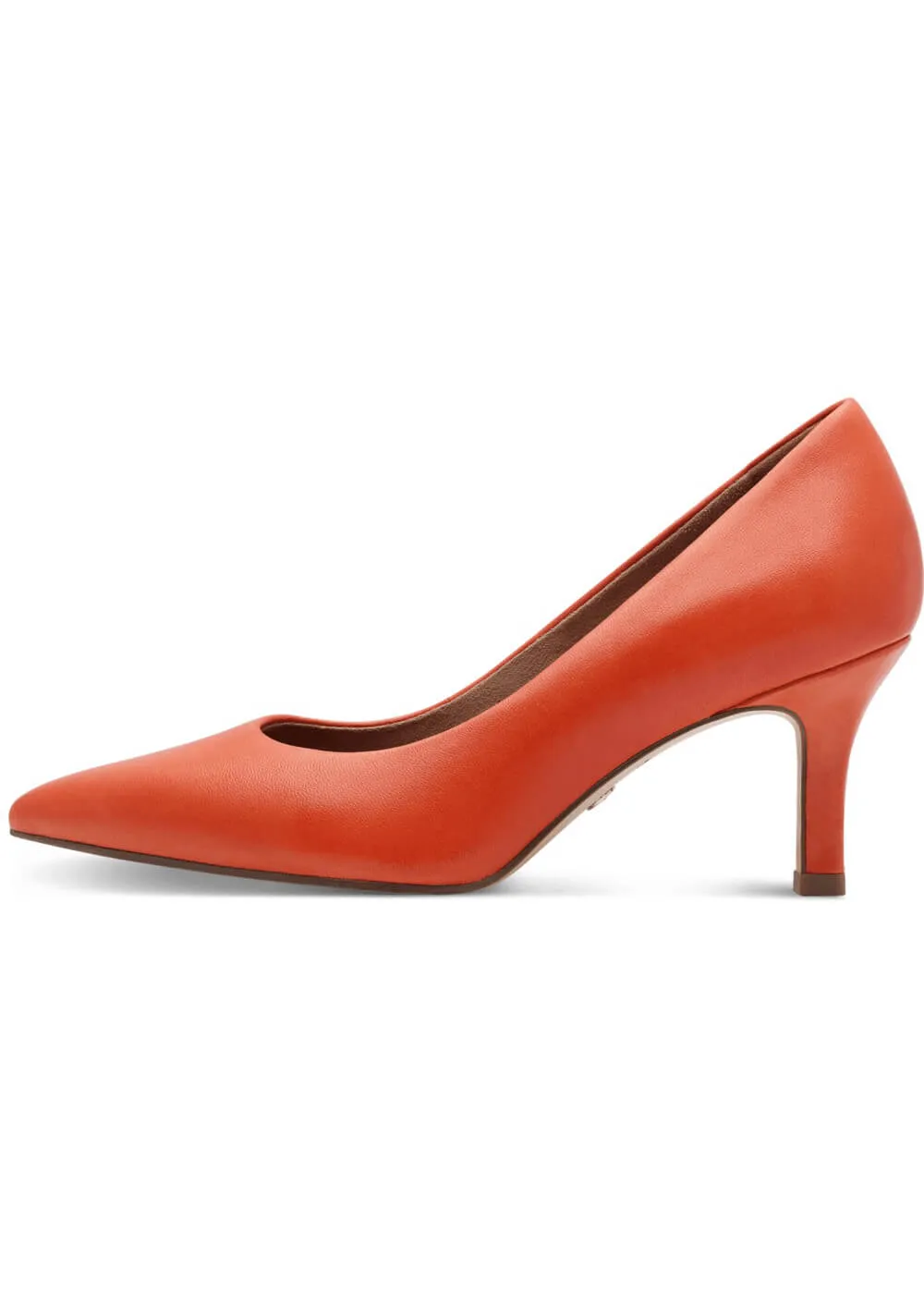 Tamaris Carrie Leather Pumps Orange