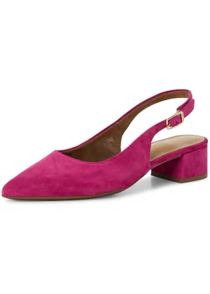 Tamaris Kaylee Slingback Leather Pumps Pink