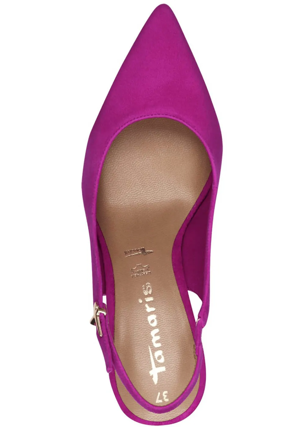 Tamaris Miranda Leather Slingback Pumps Dark Pink
