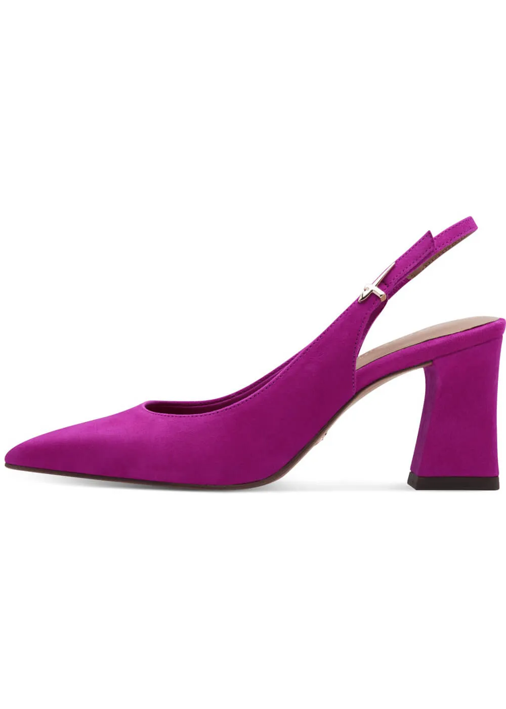 Tamaris Miranda Leather Slingback Pumps Dark Pink