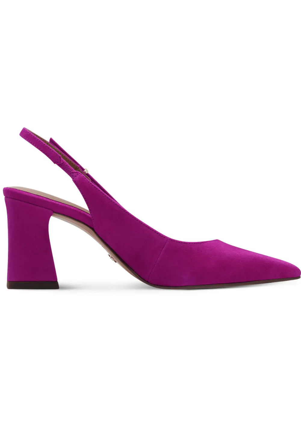Tamaris Miranda Leather Slingback Pumps Dark Pink