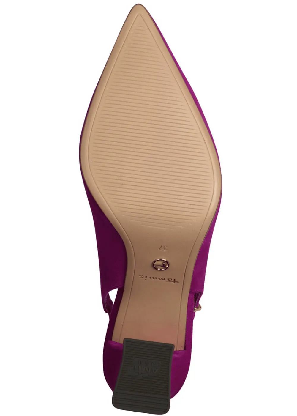 Tamaris Miranda Leather Slingback Pumps Dark Pink
