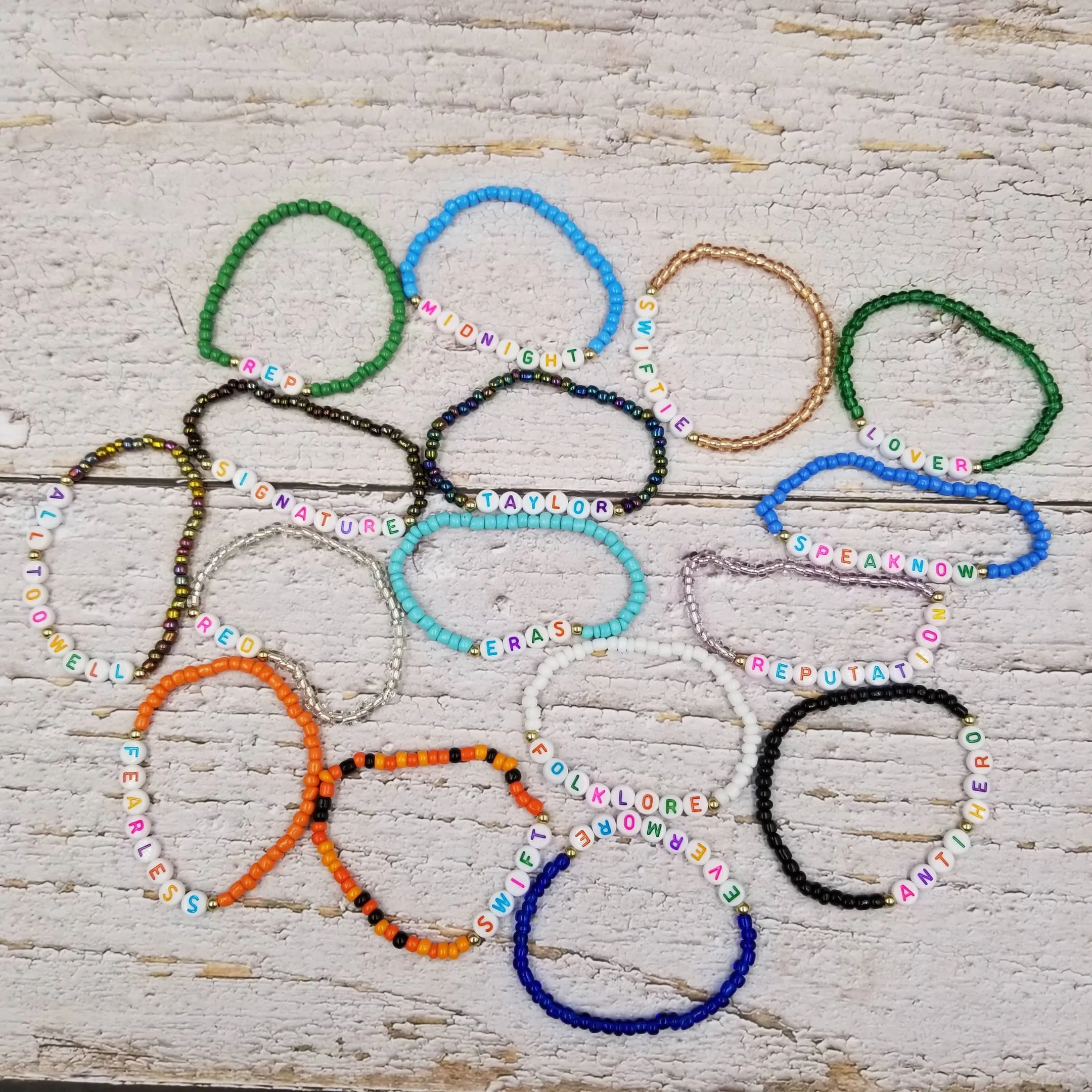 Taylor Swift Declaration of Love Seed Bead Bracelet Set