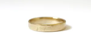 Textured 14k yellow gold wedding ring stacker