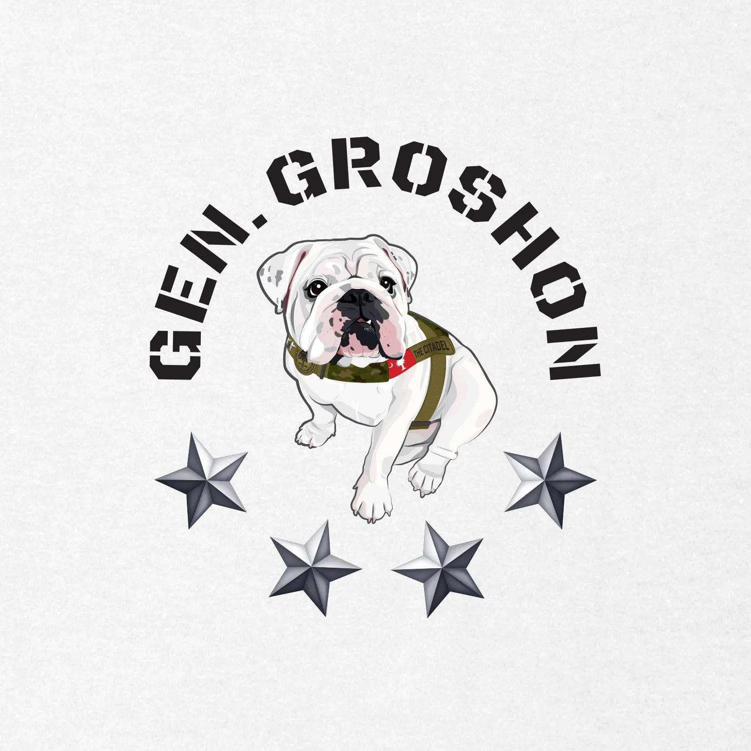 The Citadel, General Groshon, Ringer Style Tee Shirt