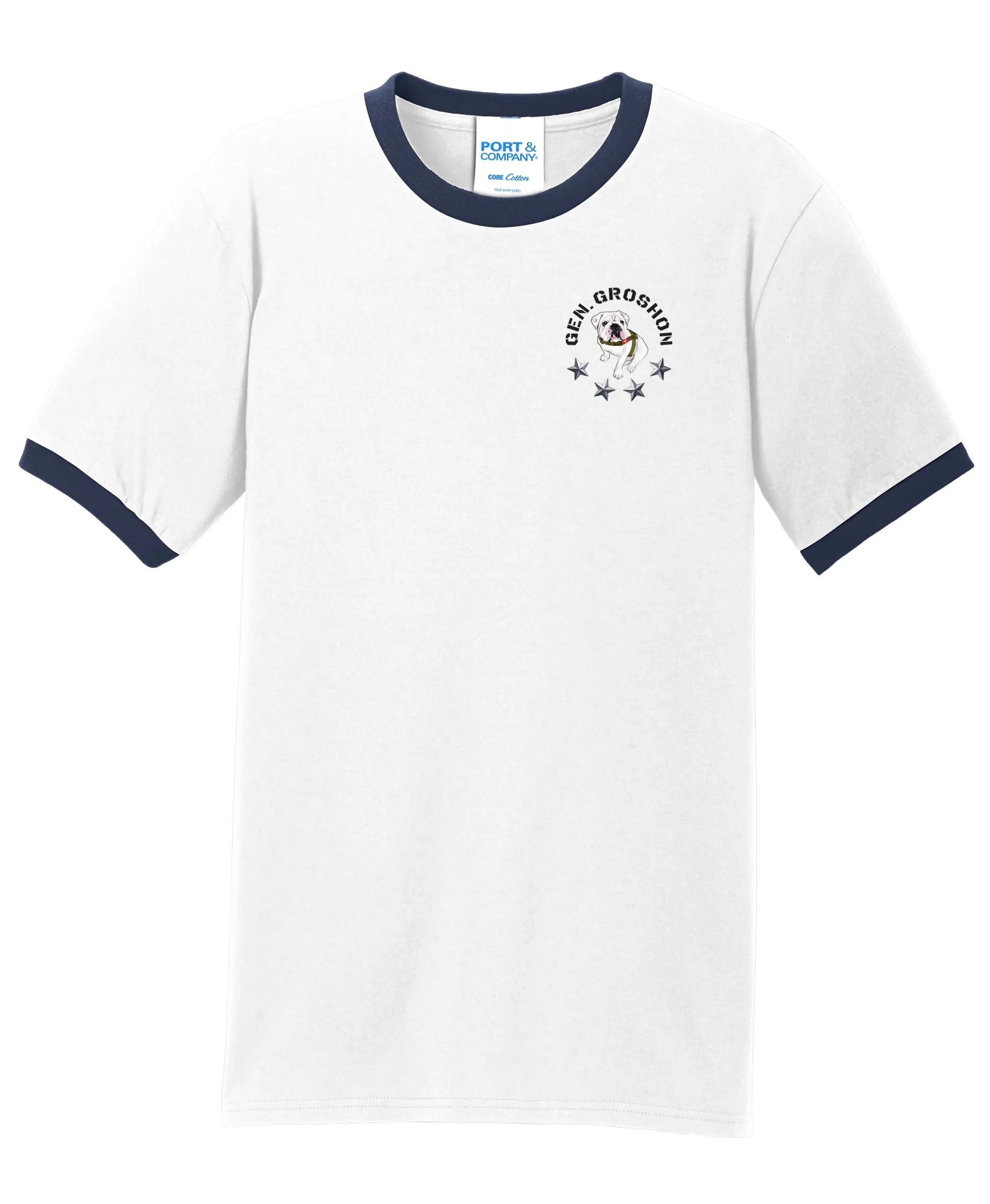 The Citadel, General Groshon, Ringer Style Tee Shirt