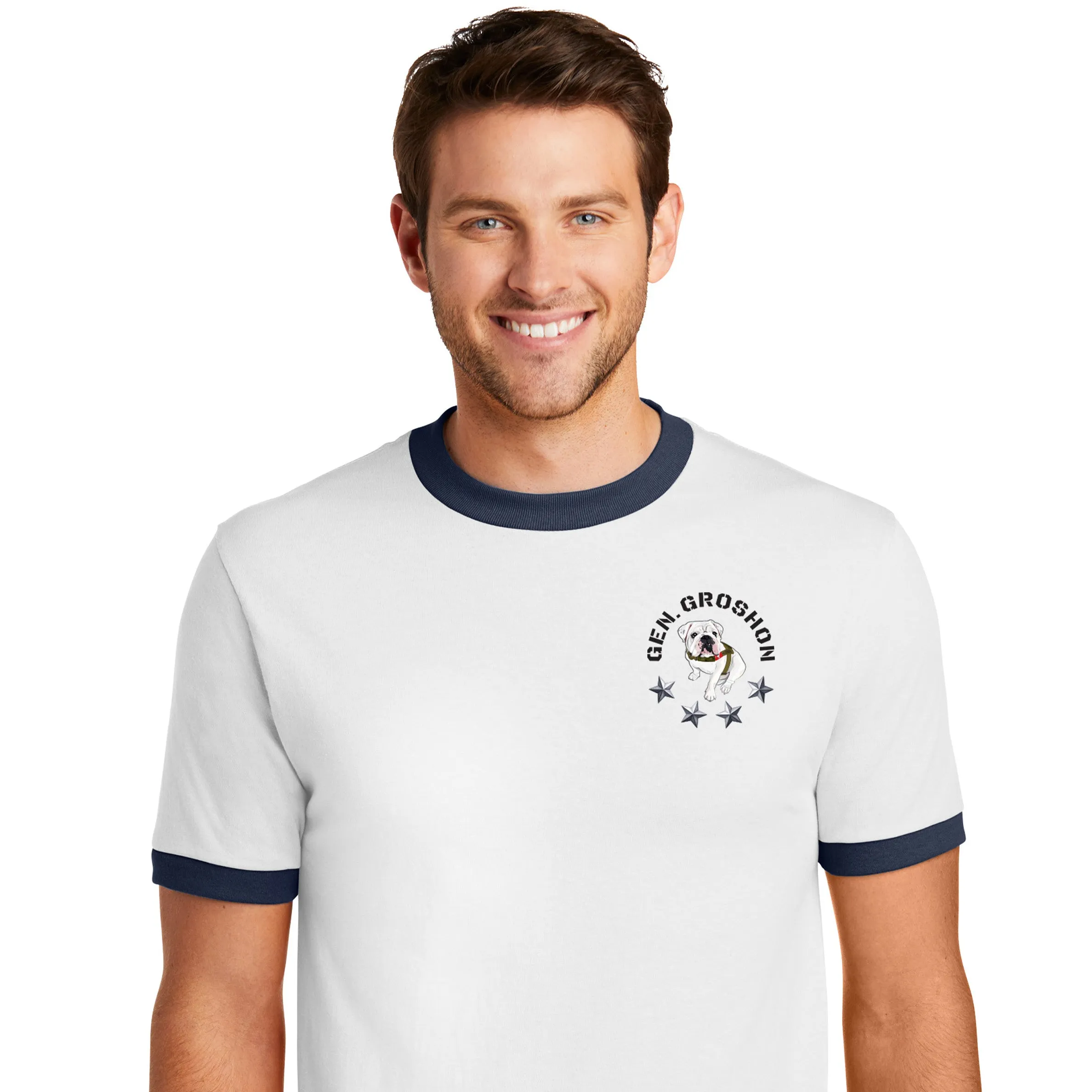 The Citadel, General Groshon, Ringer Style Tee Shirt