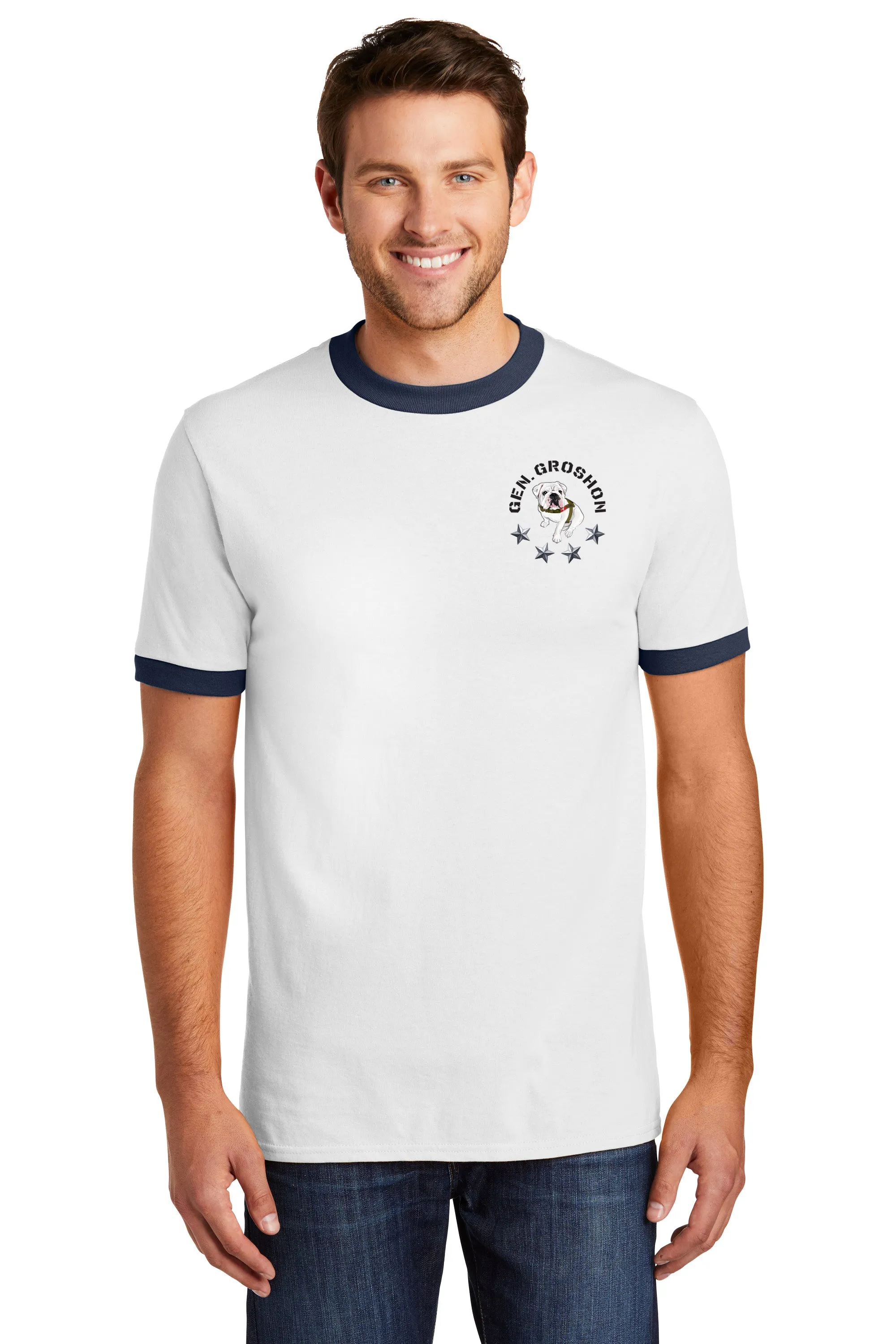 The Citadel, General Groshon, Ringer Style Tee Shirt
