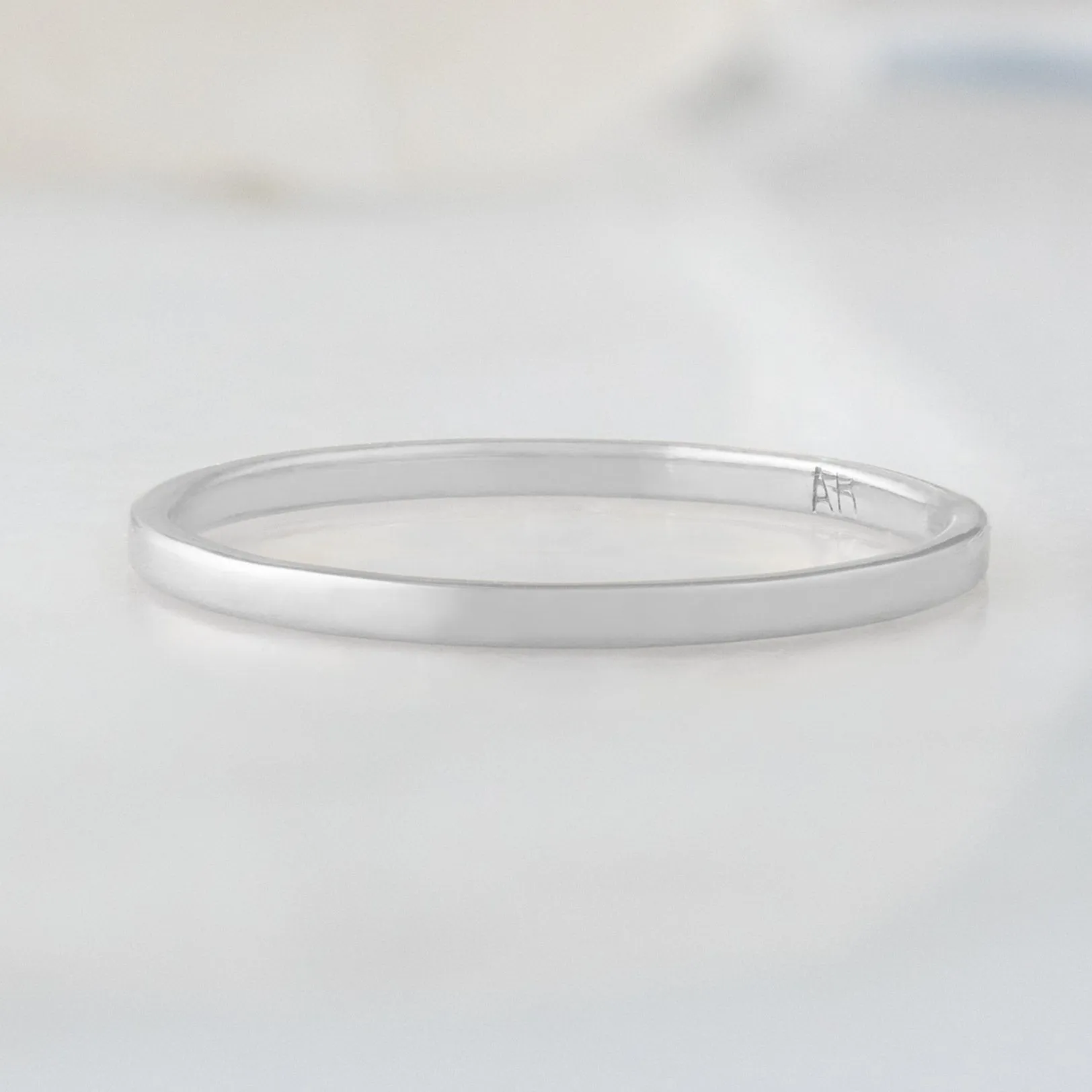 The Gold Stacking Wedding Ring | in 14K White Gold