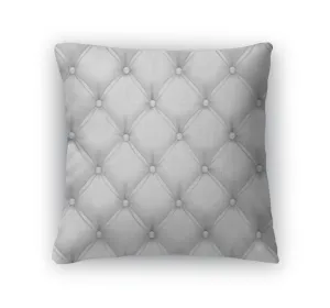 Throw Pillow, White Upholstery Leather Pattern