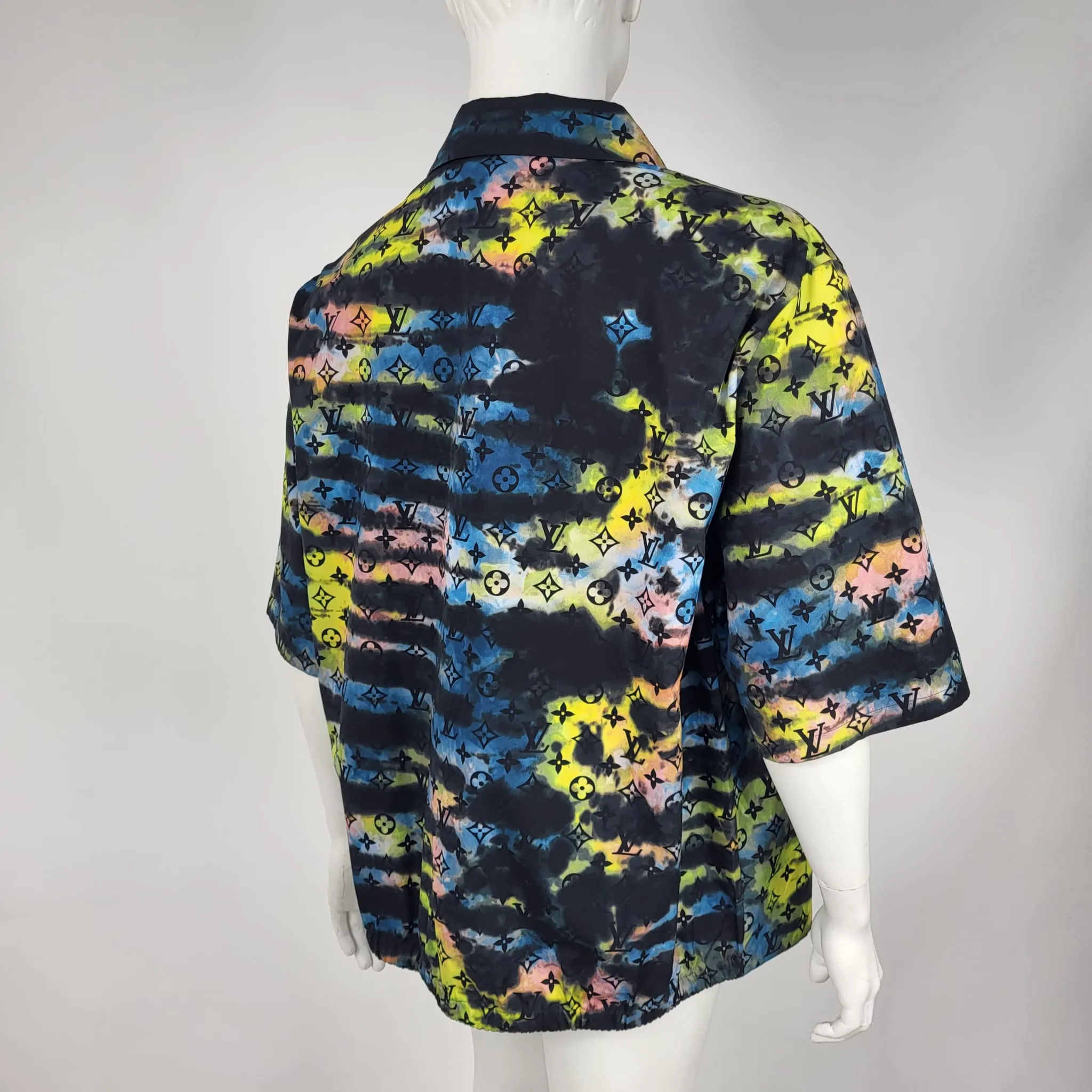 Tie Dye Monogram Zipped Shirt
