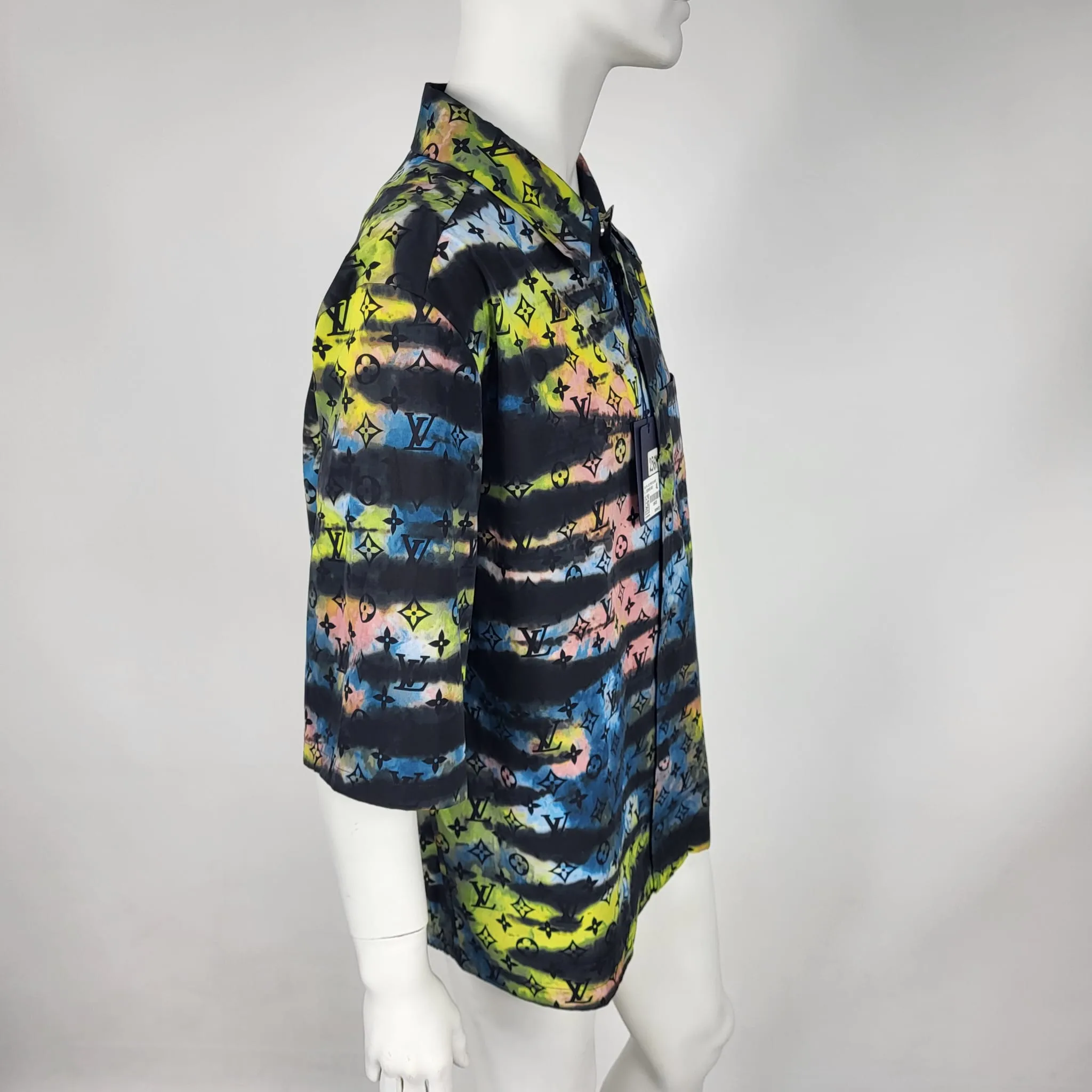 Tie Dye Monogram Zipped Shirt