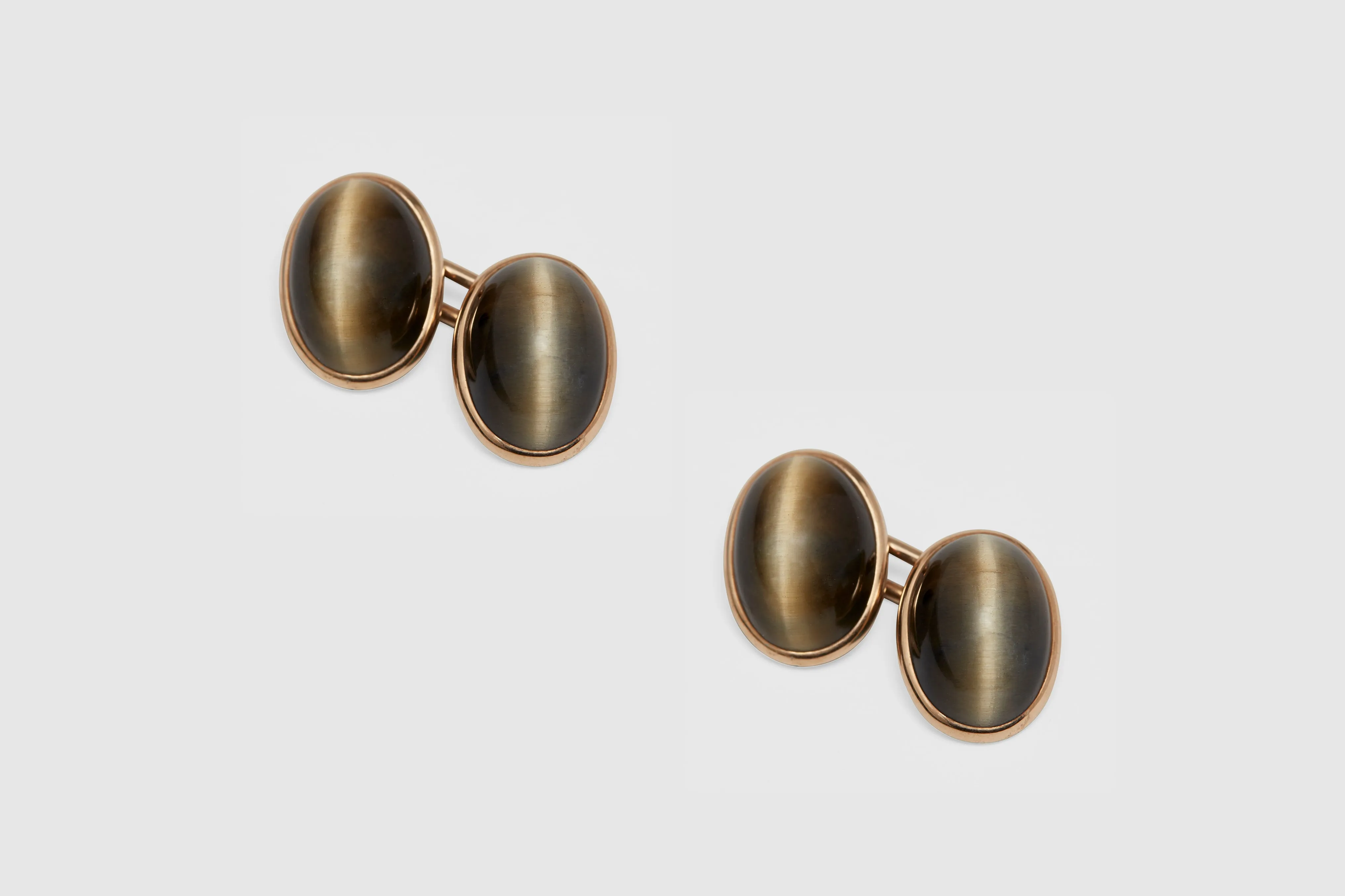 Tigers Eye Cabochon Cufflinks