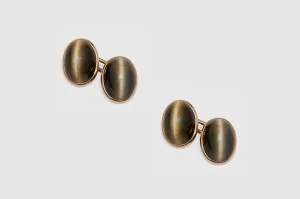 Tigers Eye Cabochon Cufflinks