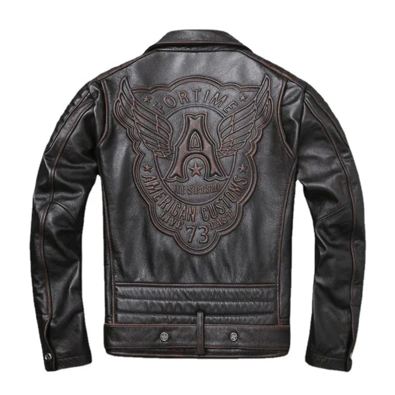 Timeless Oblique Zipper Leather Jacket