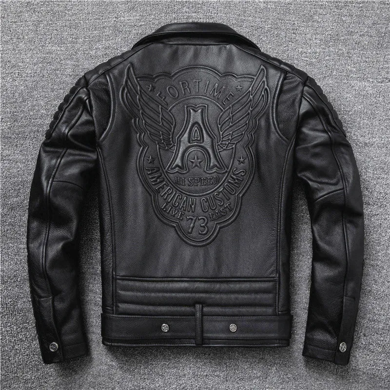 Timeless Oblique Zipper Leather Jacket