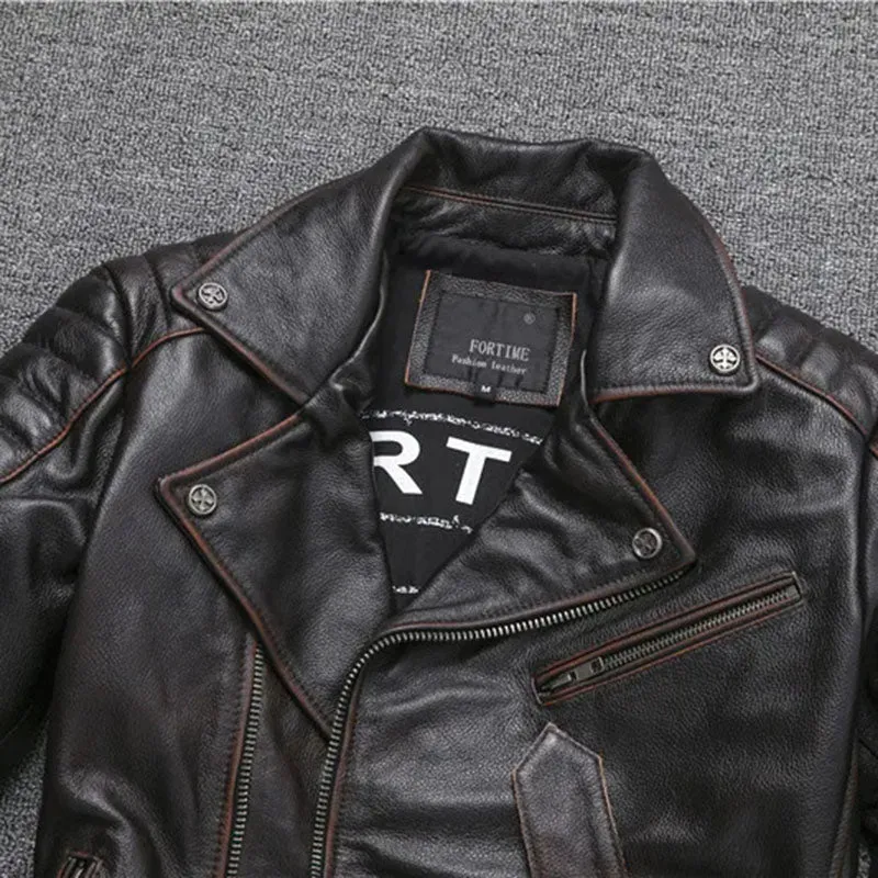 Timeless Oblique Zipper Leather Jacket