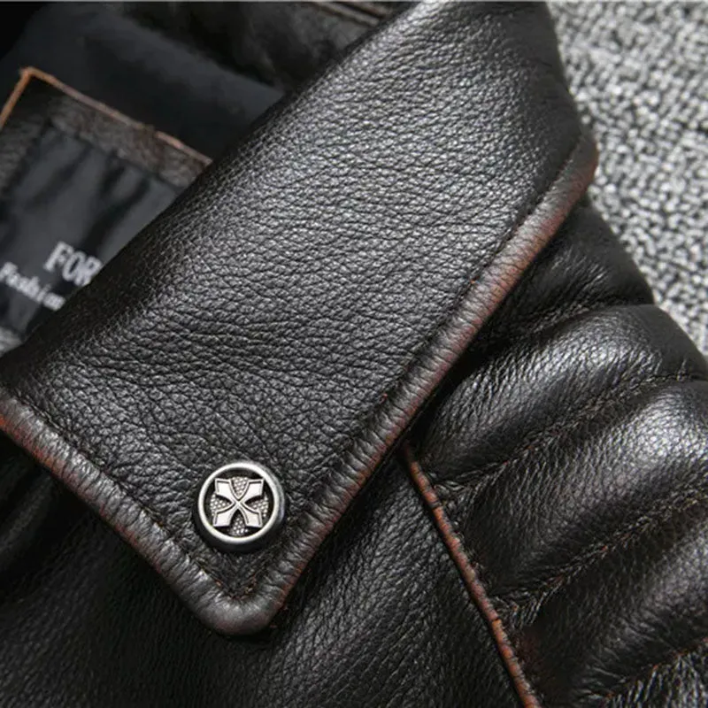 Timeless Oblique Zipper Leather Jacket