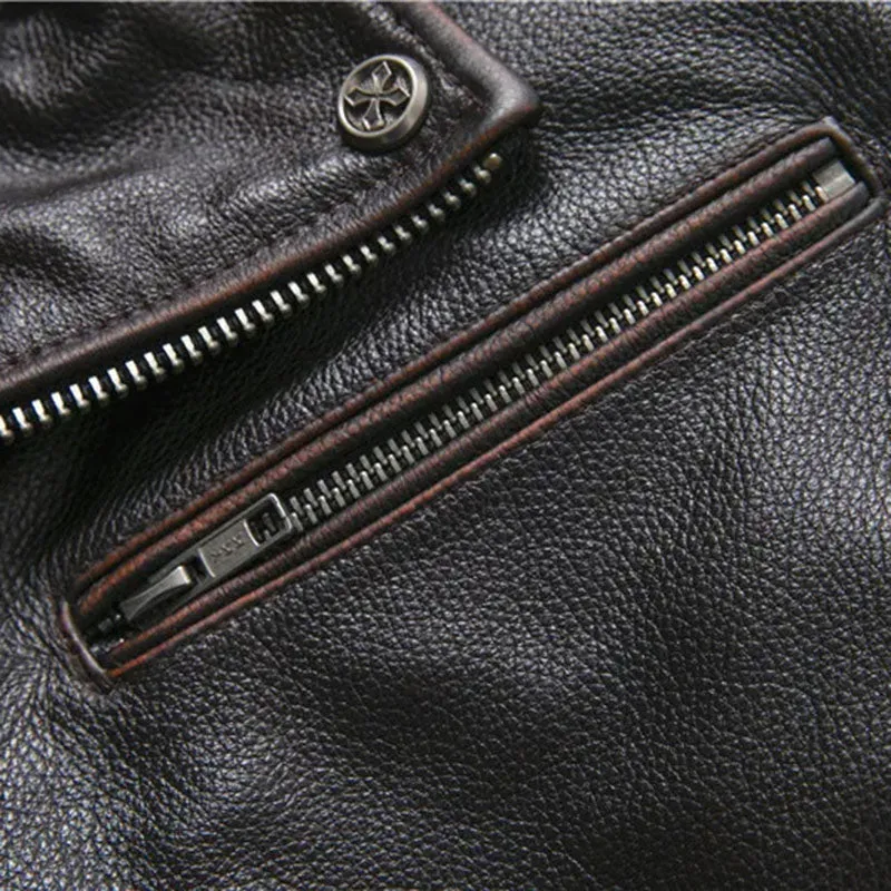 Timeless Oblique Zipper Leather Jacket