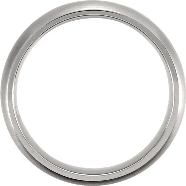Titanium & 14k Rose Gold Inlay 7mm Satin Finish Band