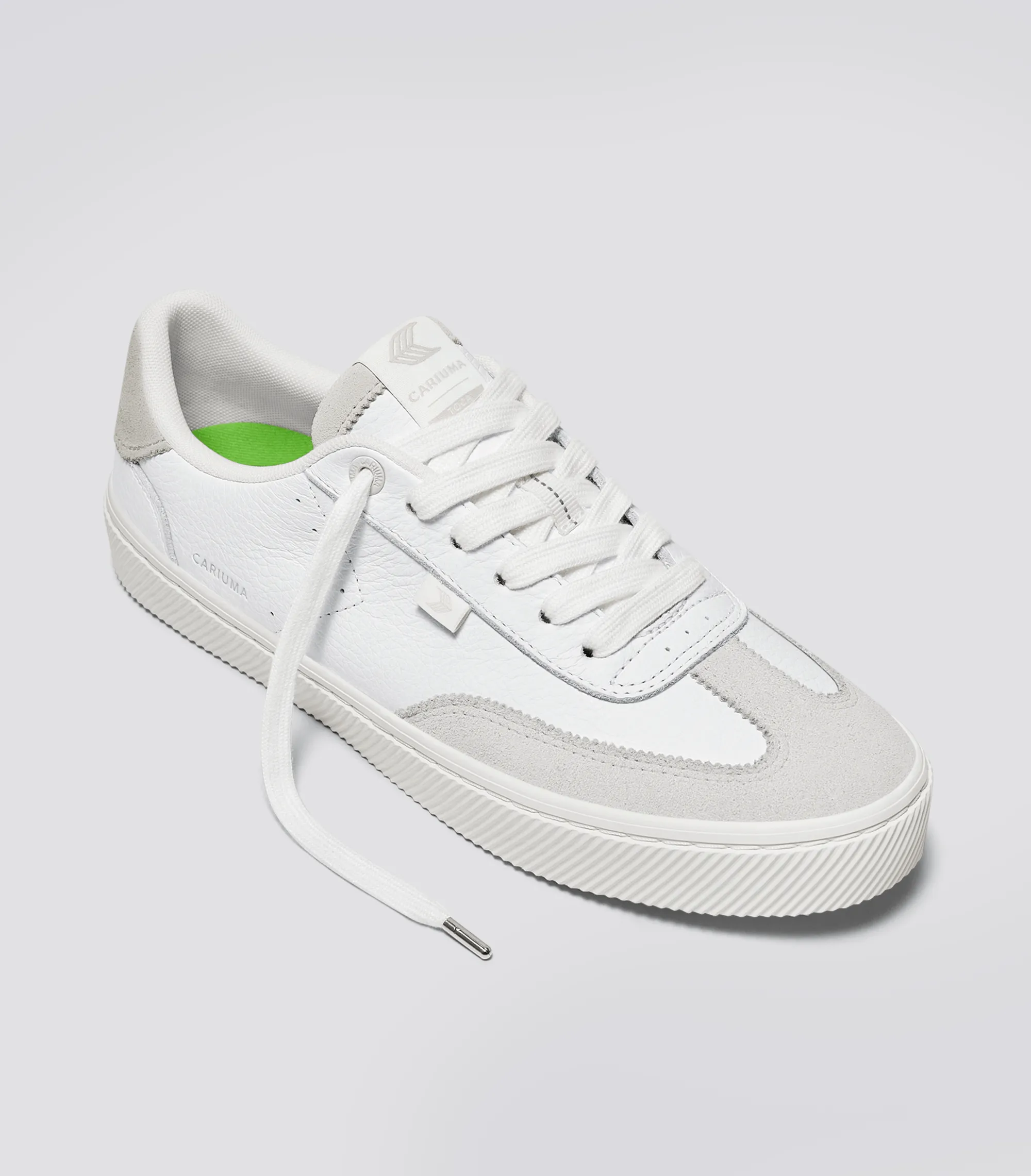 TOCA White Premium Leather Smoke White Suede Sneaker Women