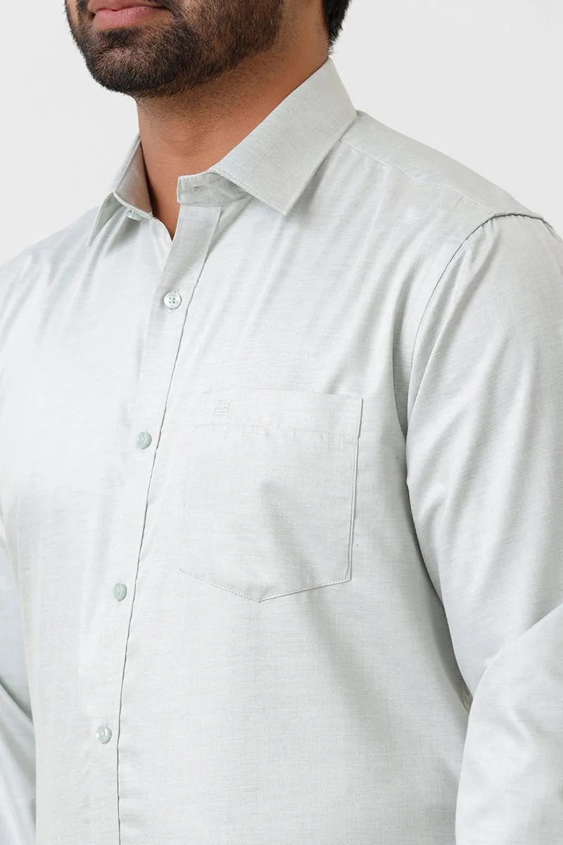 Tornado - Pastel Green Formal Shirts For Men | Ariser