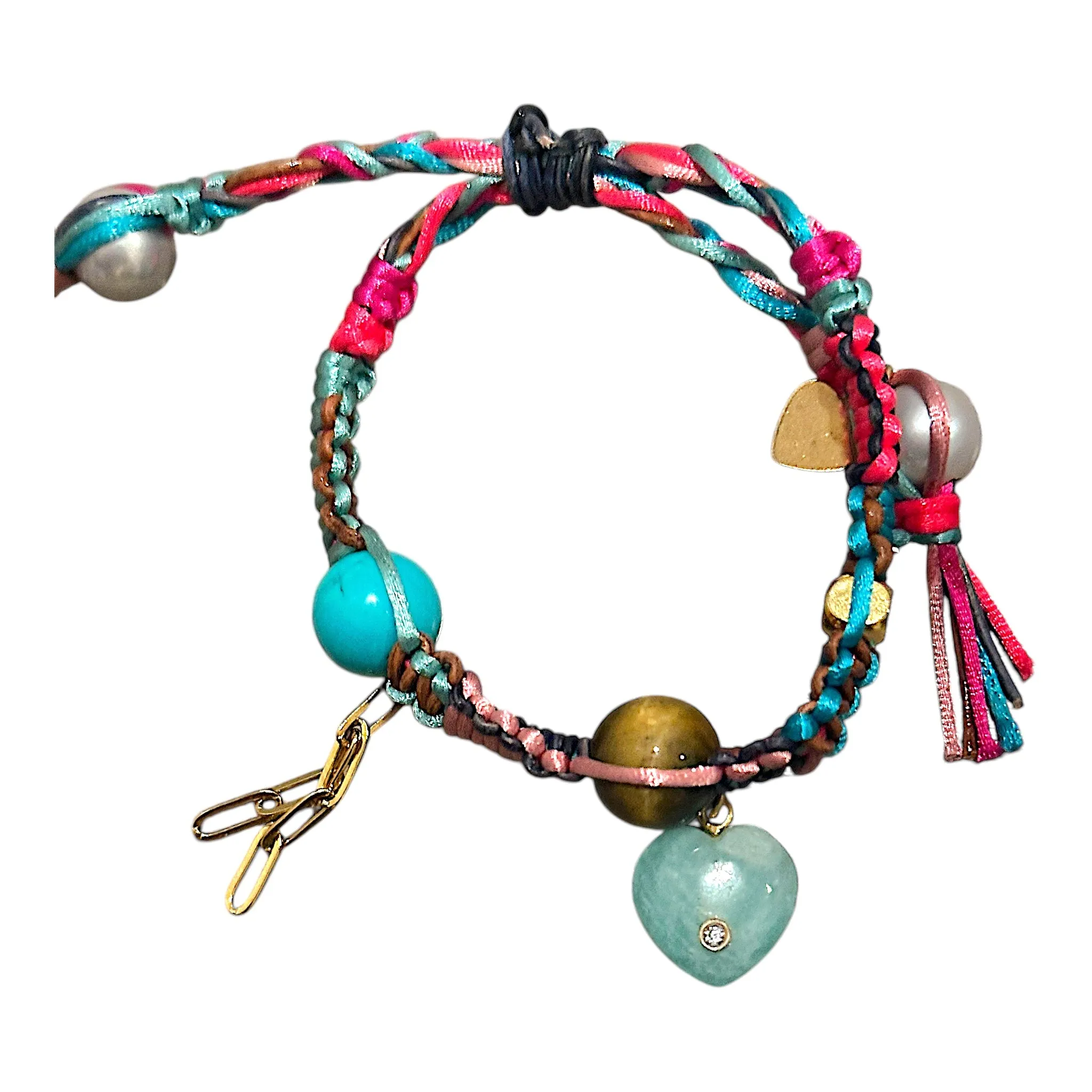 TROPICAL AMAZONITE HEART ROCKSTAR BRACELET