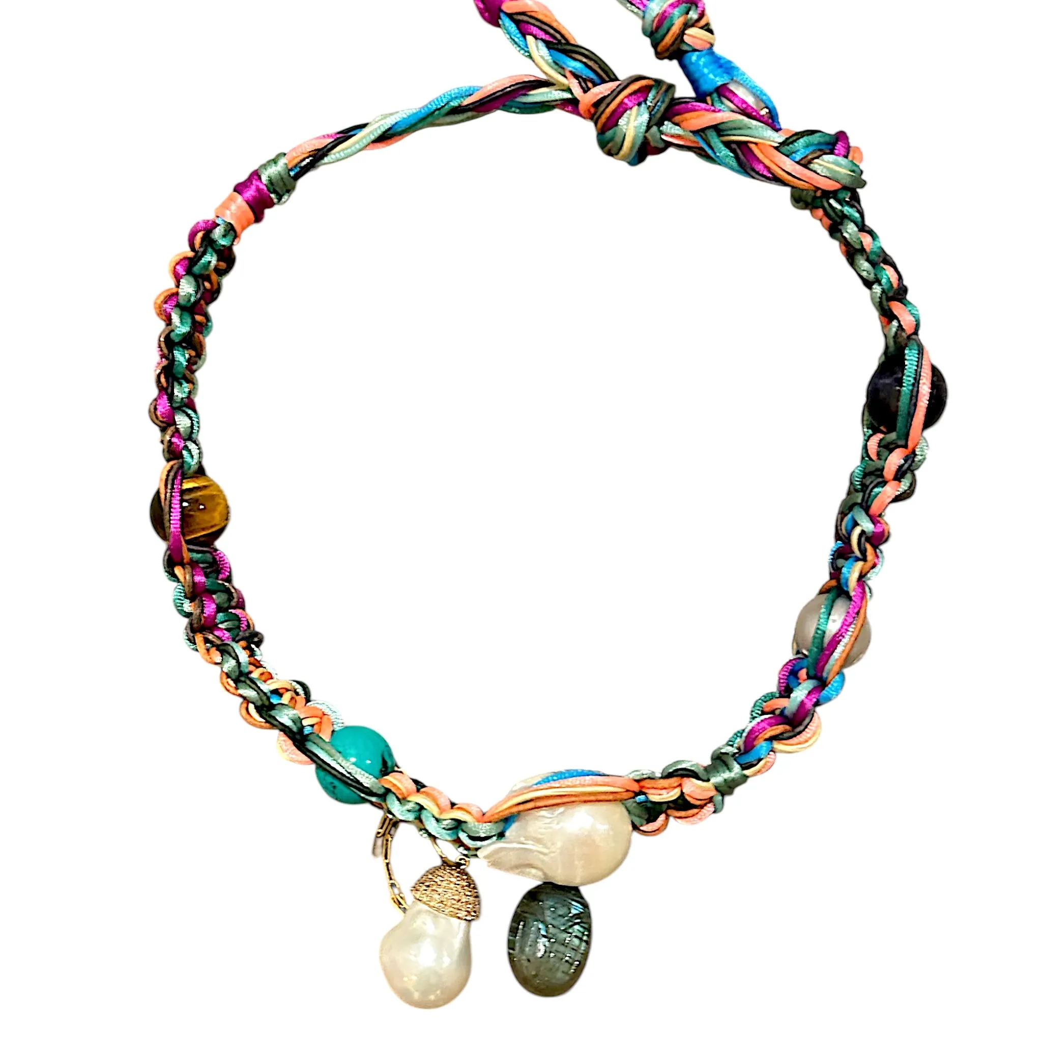 TROPICAL DIAMOND GLOW SCARAB DELUXE ROCKSTAR CHOKER