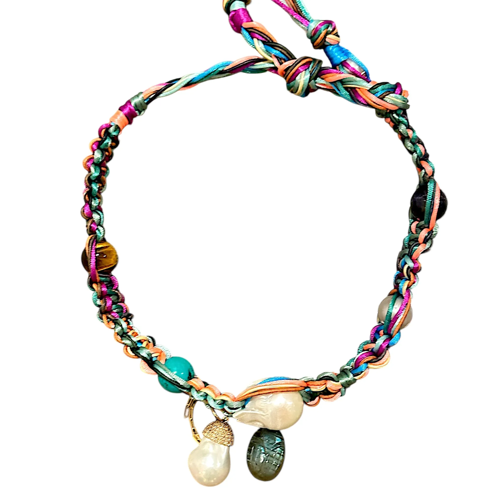 TROPICAL DIAMOND GLOW SCARAB DELUXE ROCKSTAR CHOKER