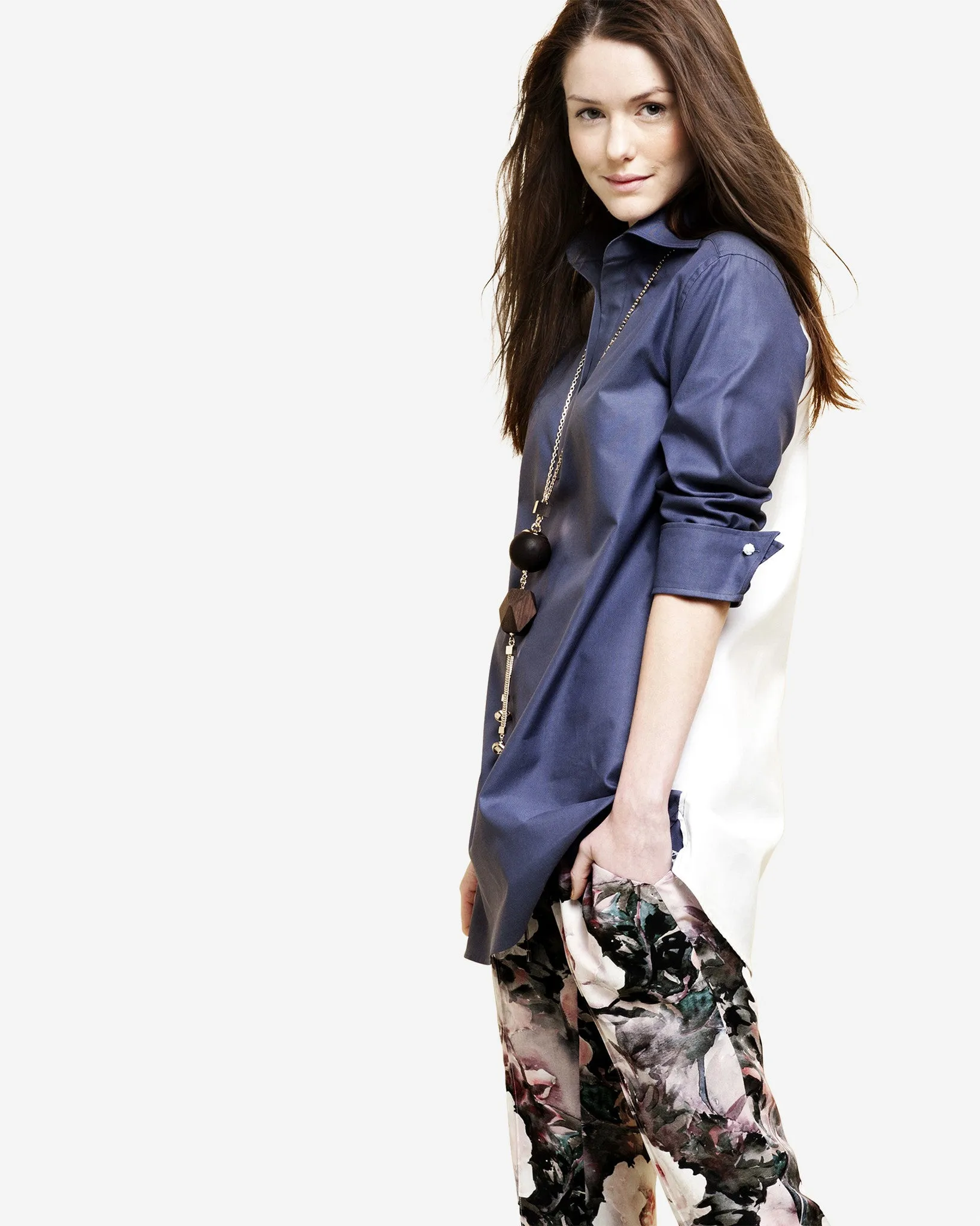 Tunic - Grey with White Back