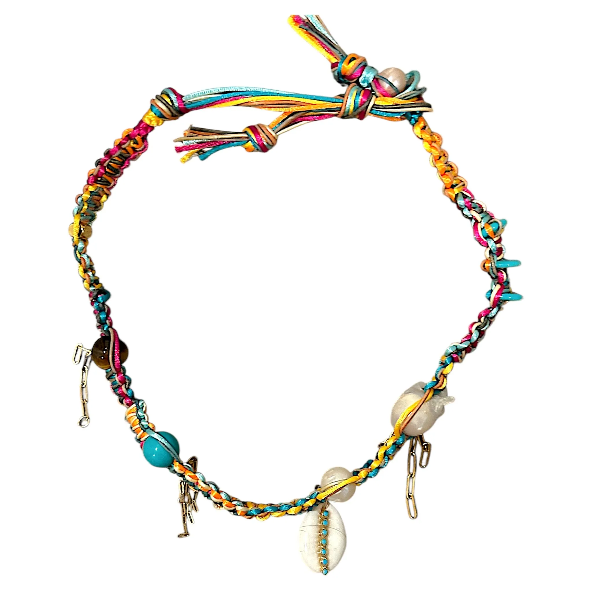 TURQUOISE COWRIE SHELL ROCKER CHOKER